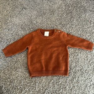 Orange Cotton Baby Sweater